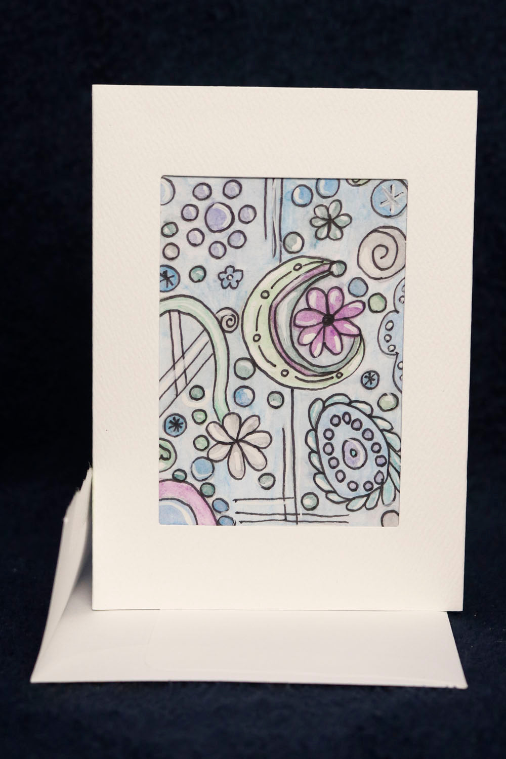 'Cool, Calm, & Creative' ACEO greeting card - UncommonObjects-Handmade