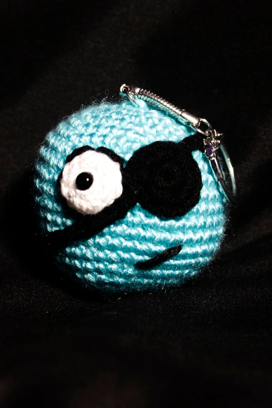 Eye-Patch Crochet Buddy Keychain - UncommonObjects-Handmade