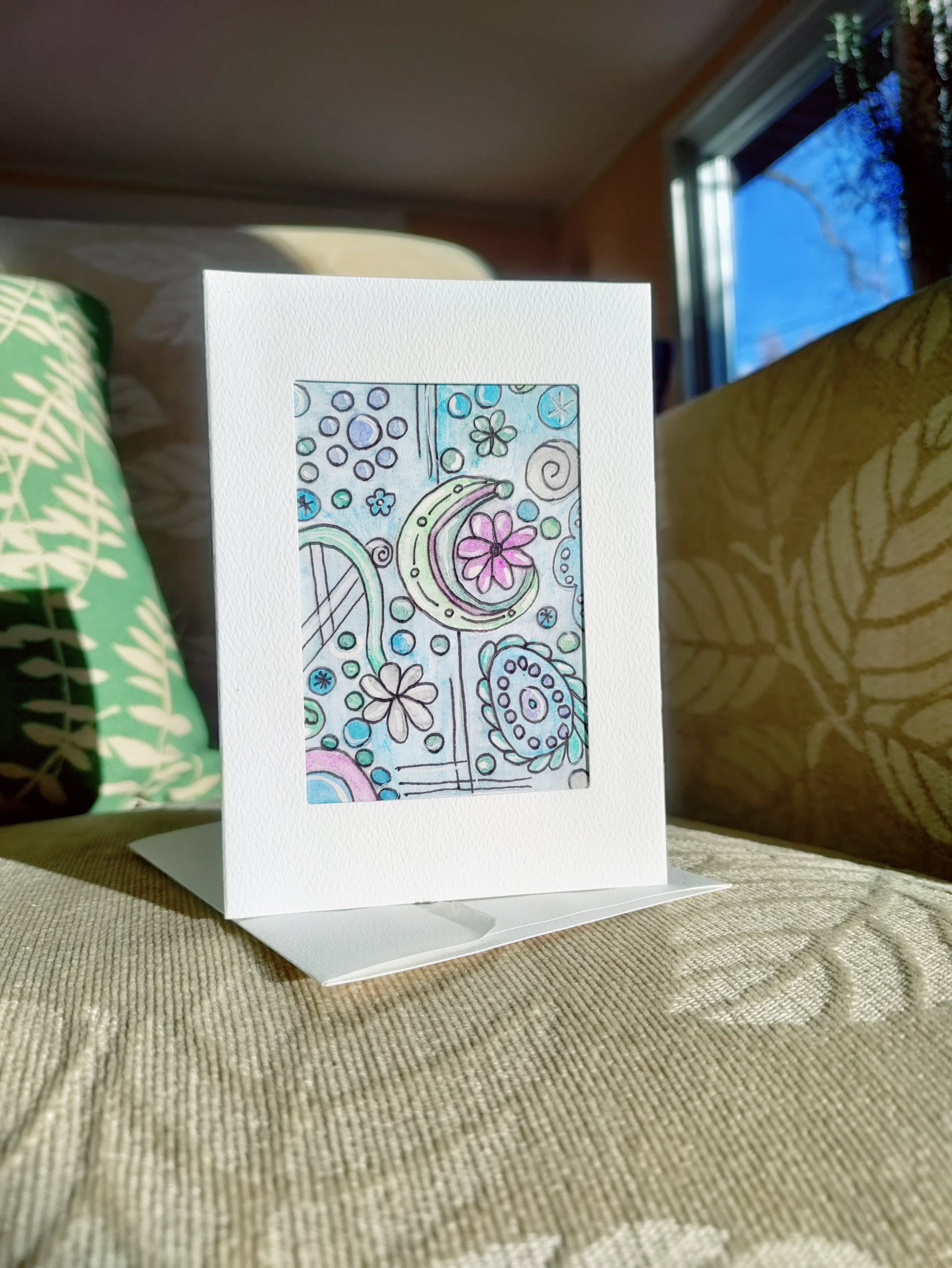 'Cool, Calm, & Creative' ACEO greeting card - UncommonObjects-Handmade