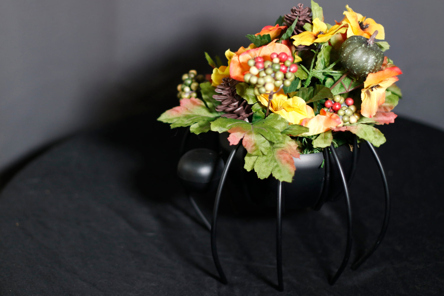 Fall Faux Floral Arrangement (Spider) - UncommonObjects-Handmade