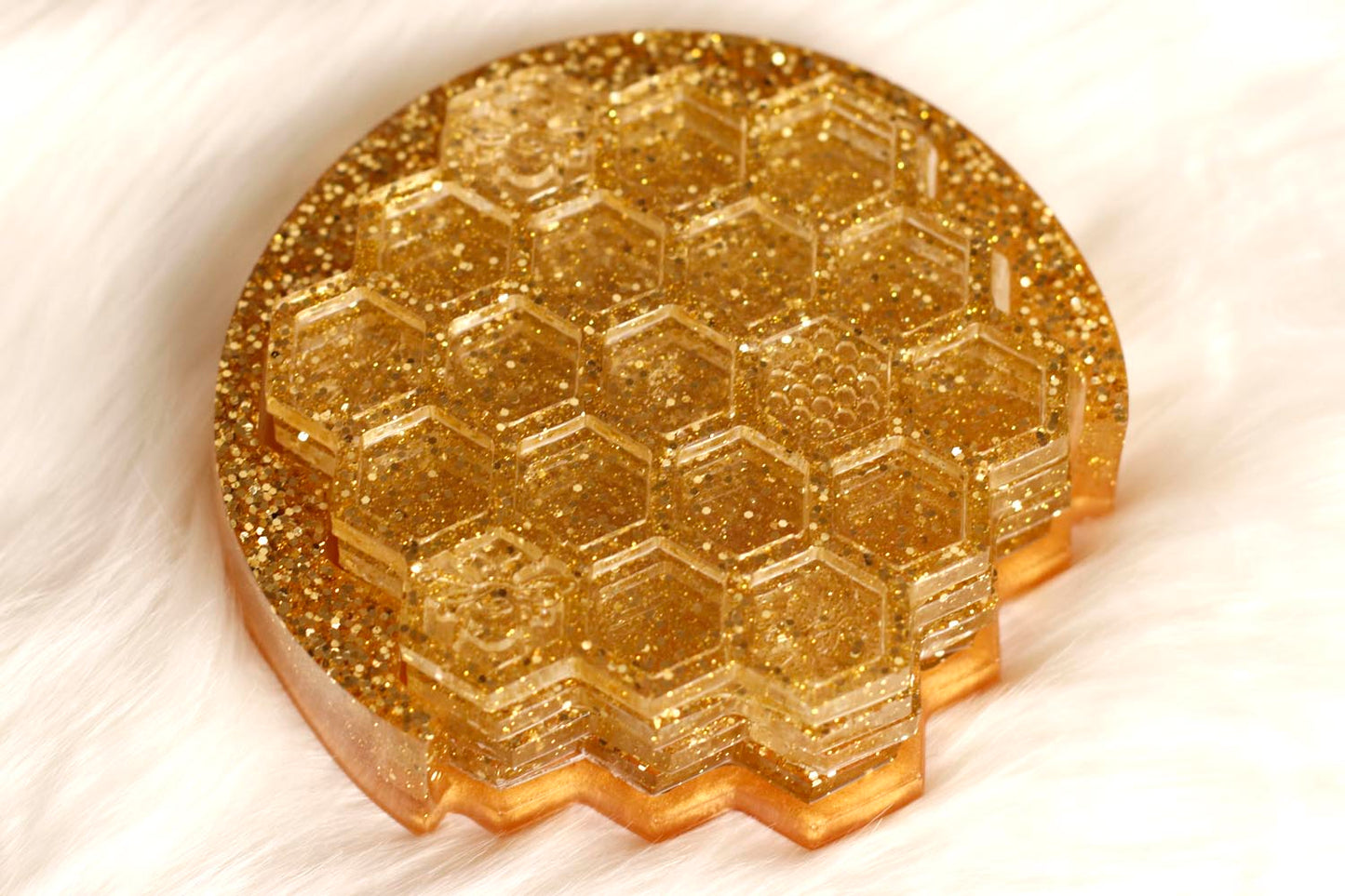 Golden Honey Bee Coasters - UncommonObjects-Handmade