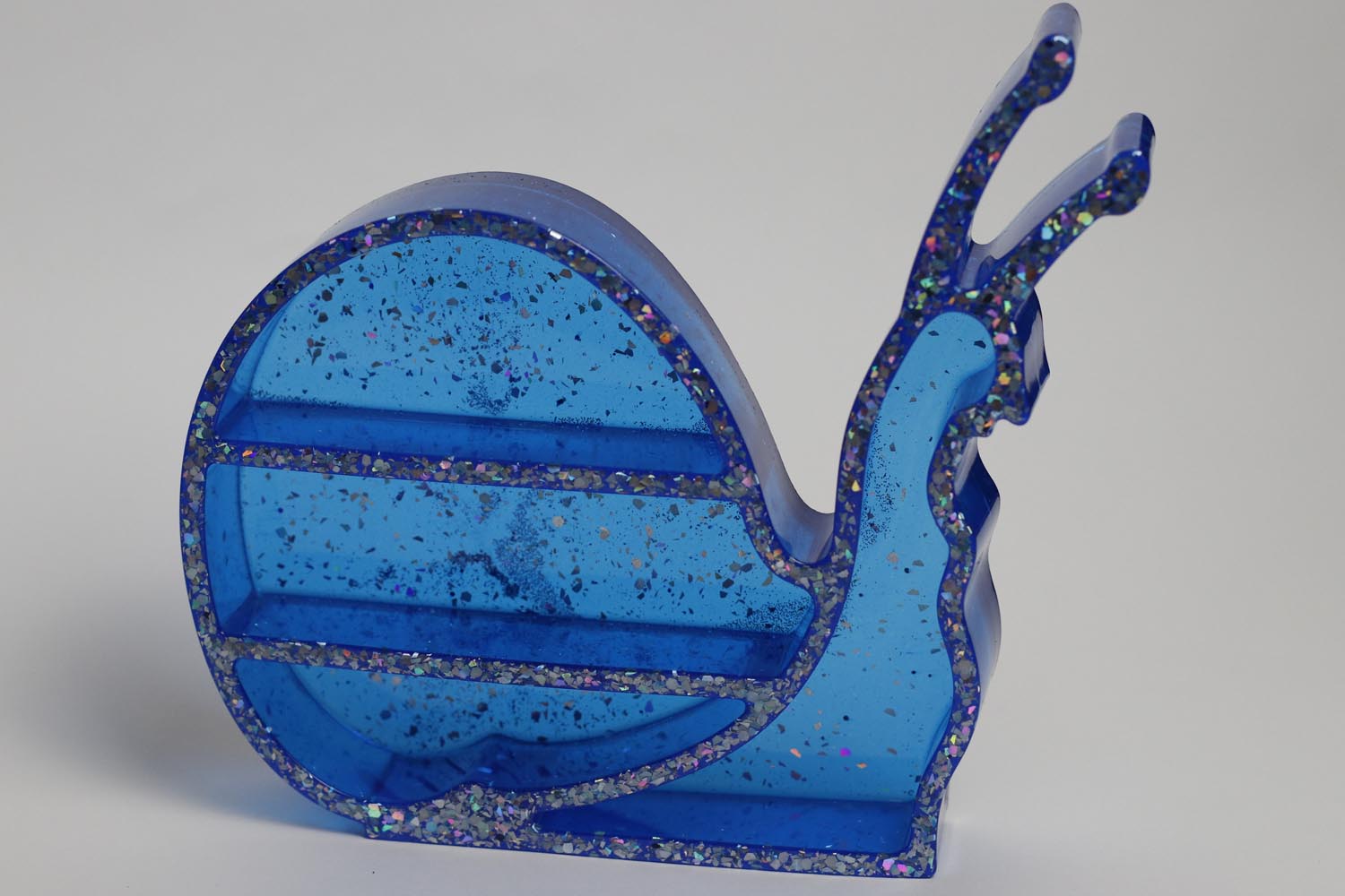 Blue & Silver Snail Shaped Shelf - UncommonObjects-Handmade