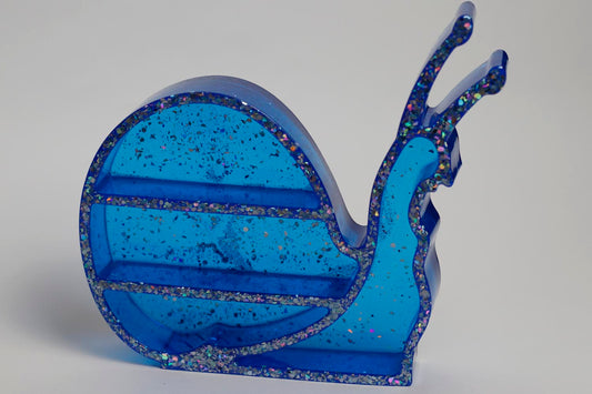 Blue & Silver Snail Shaped Shelf - UncommonObjects-Handmade