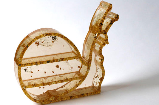 Golden Amber Snail Shaped Shelf - UncommonObjects-Handmade