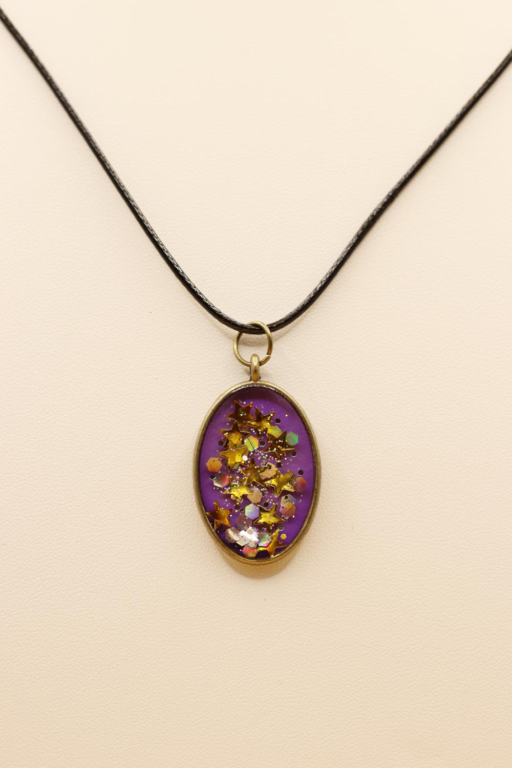 Purple Sparkle Necklace - UncommonObjects-Handmade