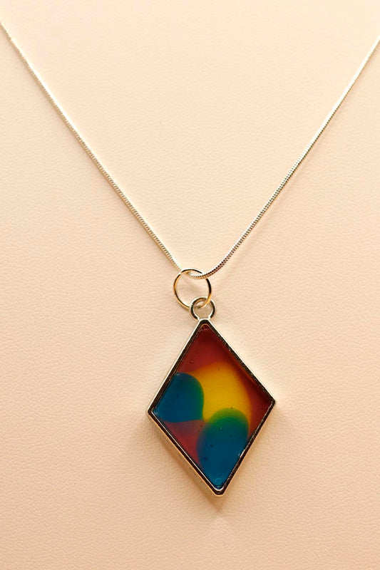 Tri-color Diamond Necklace - UncommonObjects-Handmade