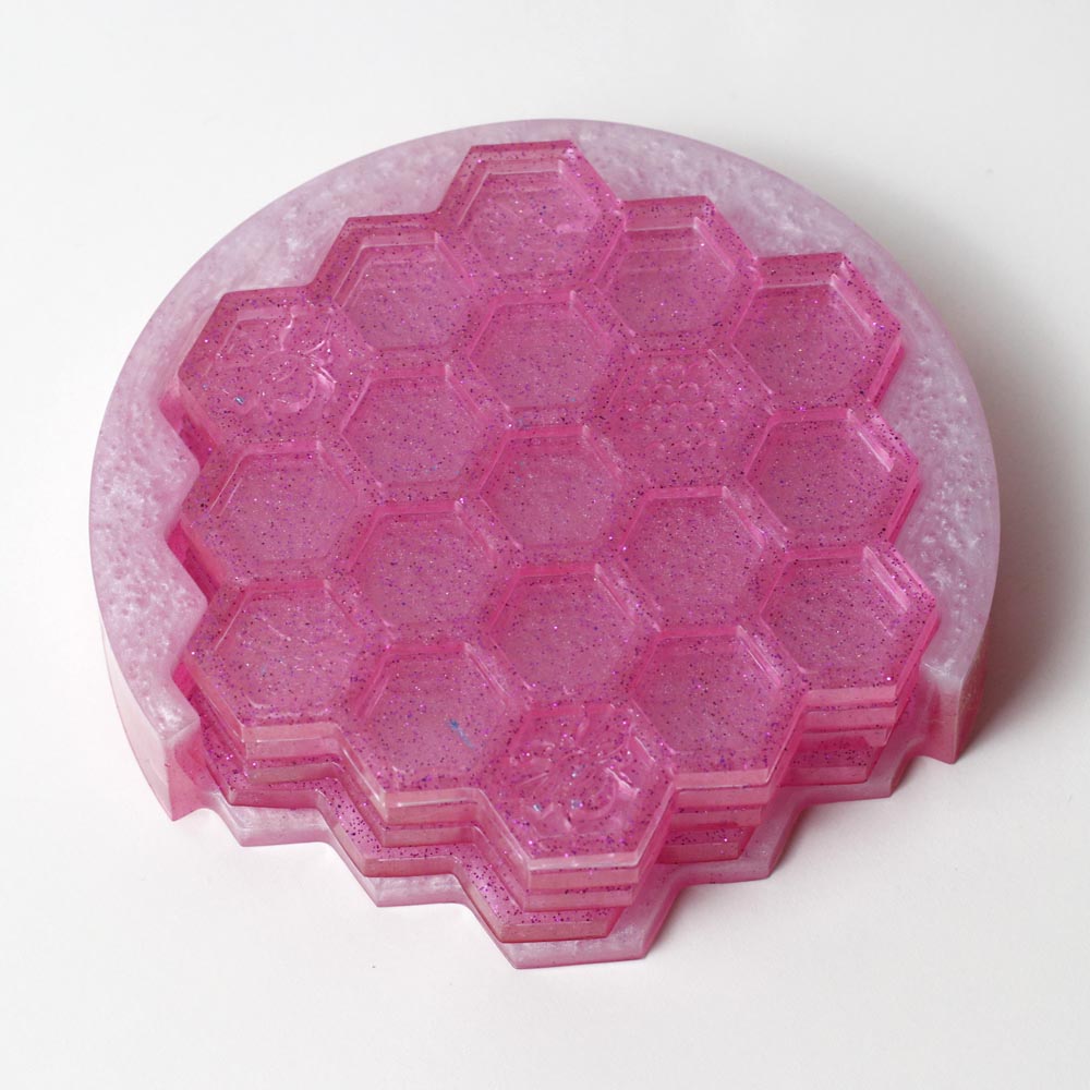 Pearly & Pink Honeybee Coasters - UncommonObjects-Handmade