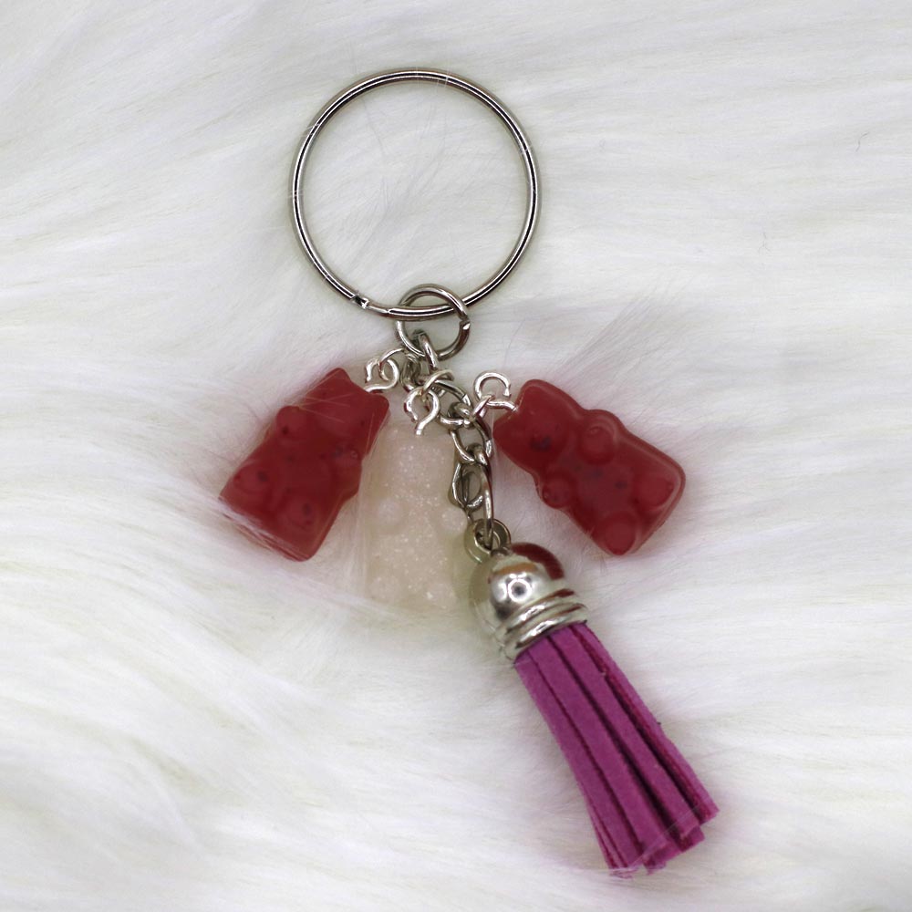 Pretty Pink Bear Buddy Keychain - UncommonObjects-Handmade