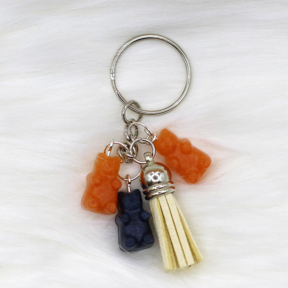 Orange & Cream Bear Buddies Keychain - UncommonObjects-Handmade