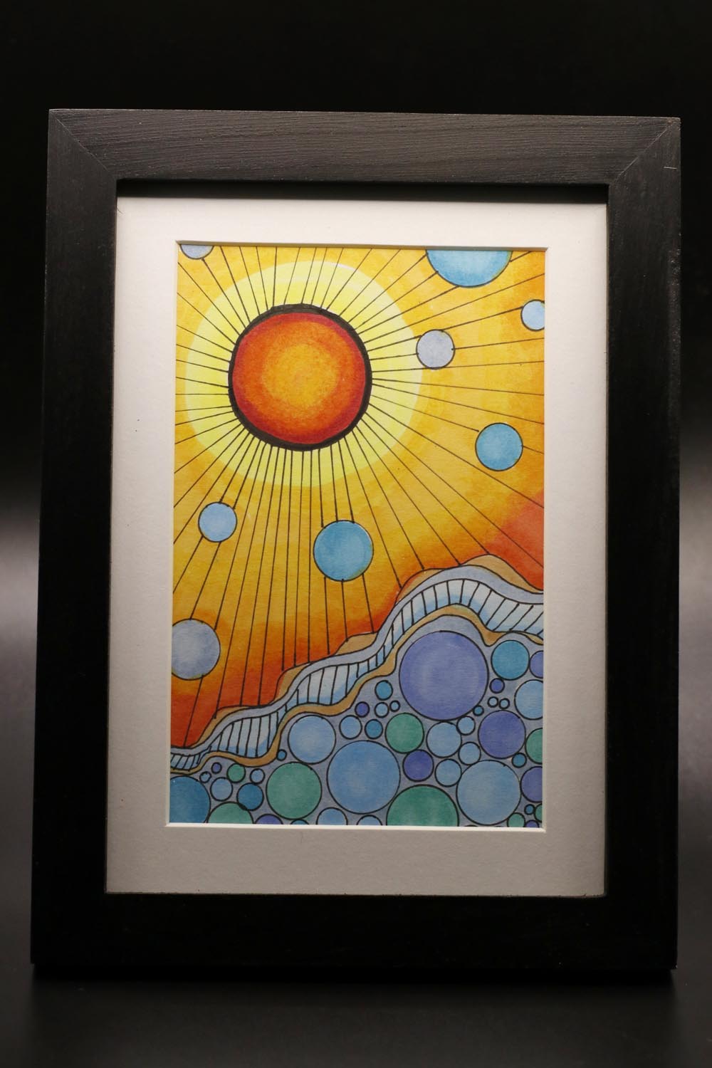 'Sunburst' Framed Art - UncommonObjects-Handmade